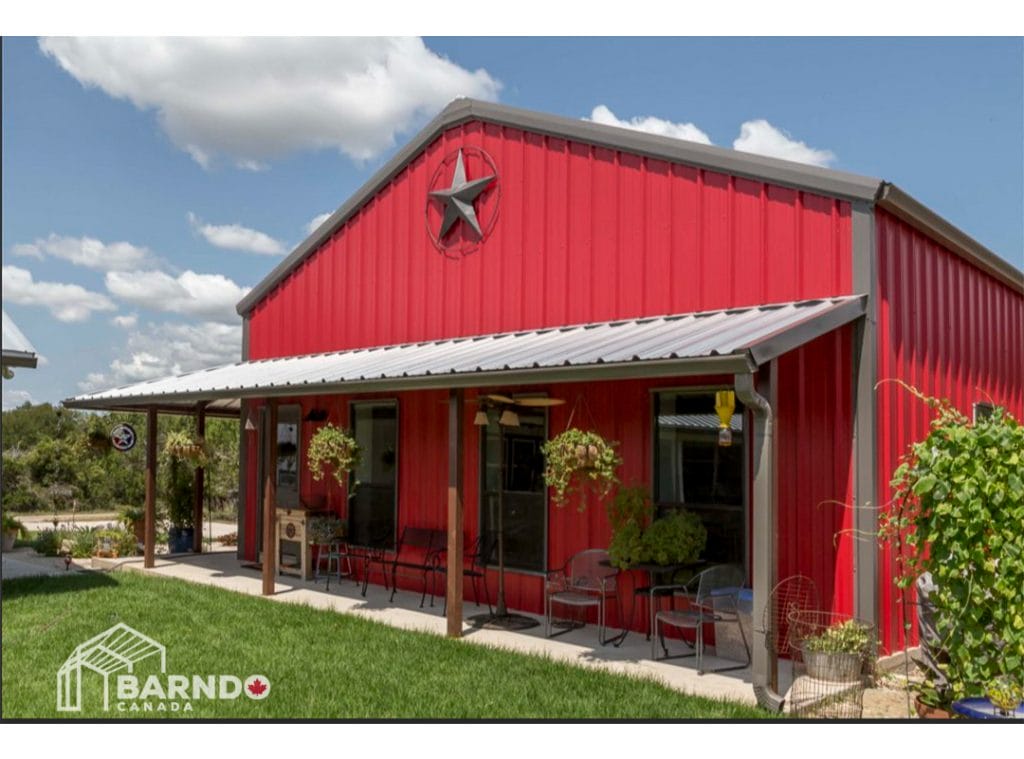 The Red Bull Barndo with front porch